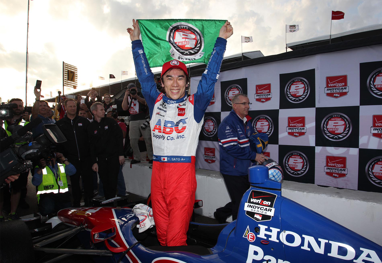 ▲St.Petersburg: Sato’s fourth pole position of his career with quickest in all three rounds of qualifying.