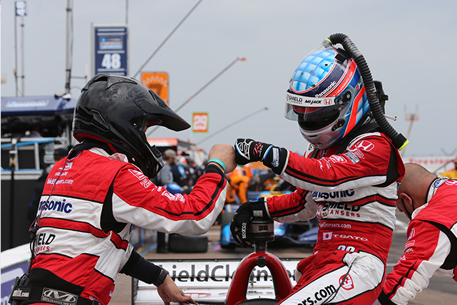▲St. Petersburg: Sato drove to a sixth place finish