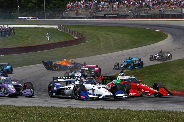 ▲Mid-Ohio：Sato raised the position to avoid an accident on turn 3 immediately after the start