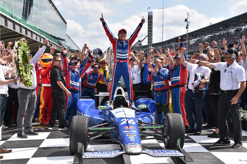 ▲Indy500: Sato became the first Japanese to win Indy 500